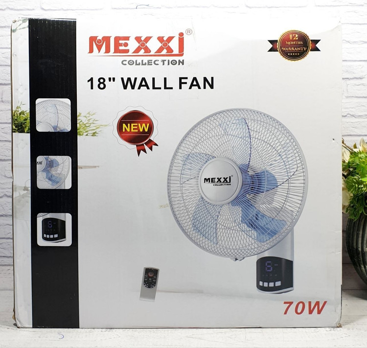 پنکه دیواری کنترل دار 70 وات FAN-18-W مکسی