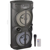 اسپیکر چمدانی بلوتوثی رم و فلش خور Sing-E ZQS8207 + میکروفون و ریموت کنترل