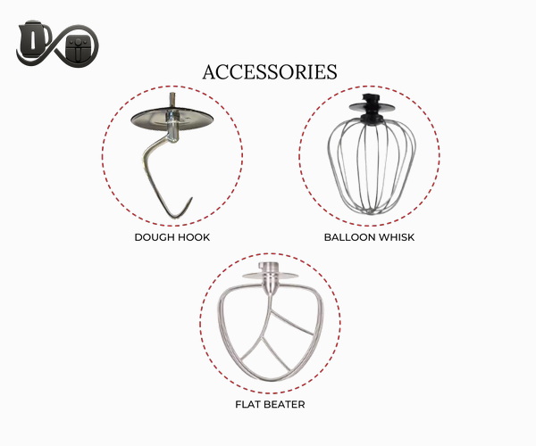 لوازم جانبی: خمیرزن، پره میکسی و پره همزن ME-SBM1105