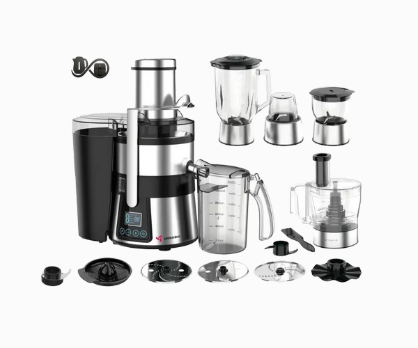 آبمیوه گیر ۱۱ کاره مباشی ME-JB2010SS نمای جلو