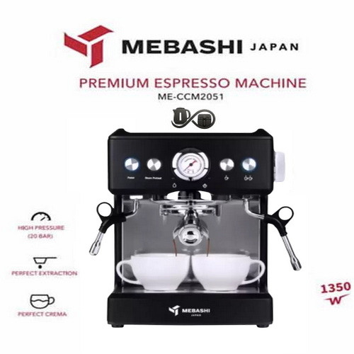 مشخصات اسپرسوساز مباشی مدل ME-CCM2051 نمای کلی مشکی