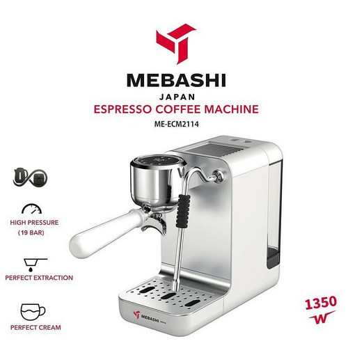 مشخصات اسپرسوساز مباشی ME-ECM2114 نمای جلو سفید