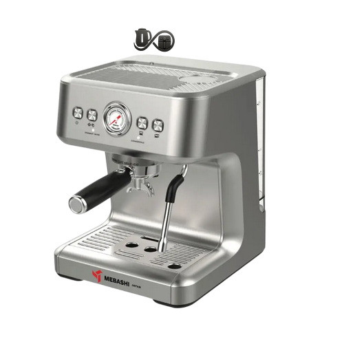 اسپرسوساز مباشی ME-ECM2104 نمای جلو سیلور