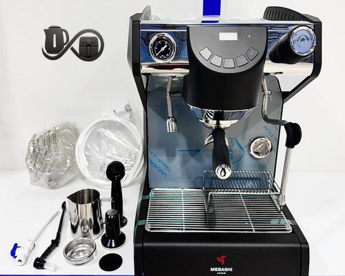 اسپرسوساز مباشی ME-CCM2059 نمای جلو مشکی لوازم همراه