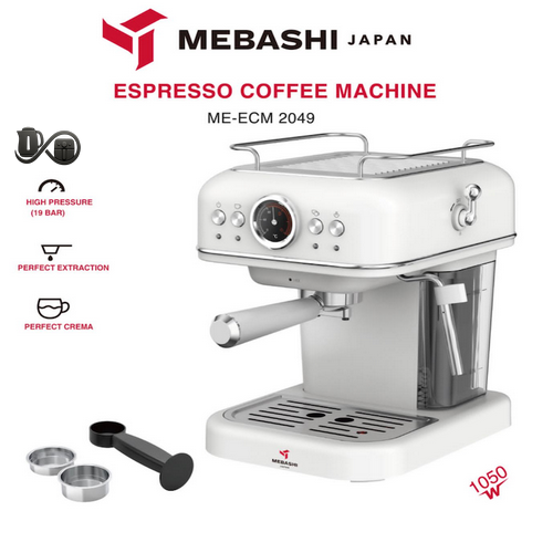 مشخصات اسپرسوساز مباشی ME-ECM2049 نمای جلو سفید