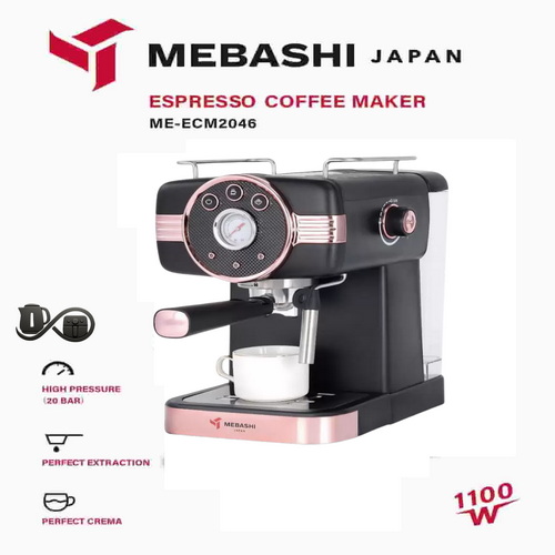 مشخصات نمای جلو اسپرسو ساز مباشی ME-ECM2046 مشکی