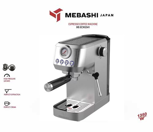 مشخصات نمای جلو اسپرسوساز مباشی ME-ECM2041 سیلور