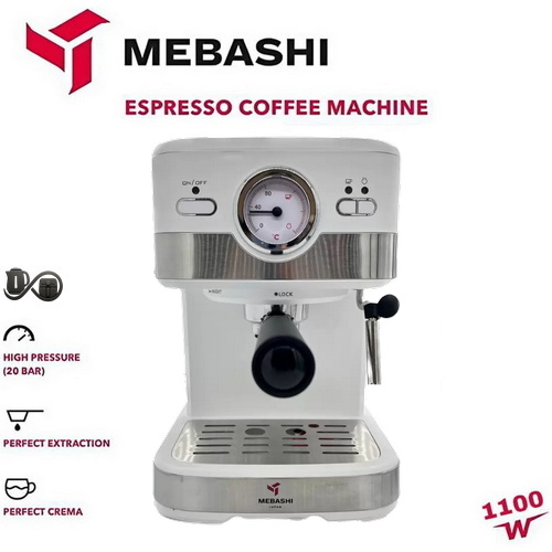 مشخصات اسپرسوساز مباشی ME-ECM2031 نمای جلو سفید