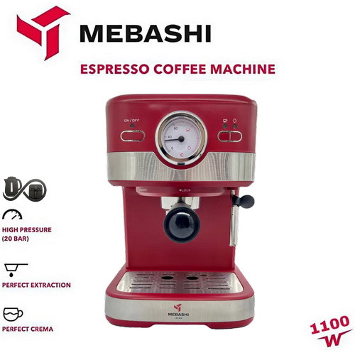 مشخصات اسپرسوساز مباشی ME-ECM2031 نمای جلو قرمز