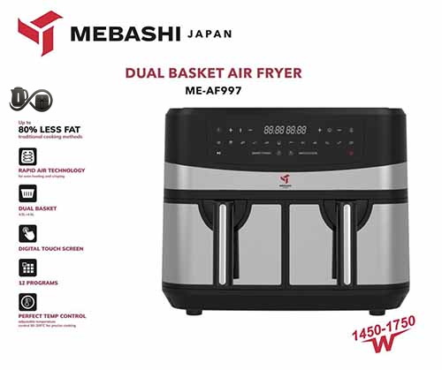 مشخصات سرخ‌کن دوقلو مباشی ME-AF997 نمای جلو