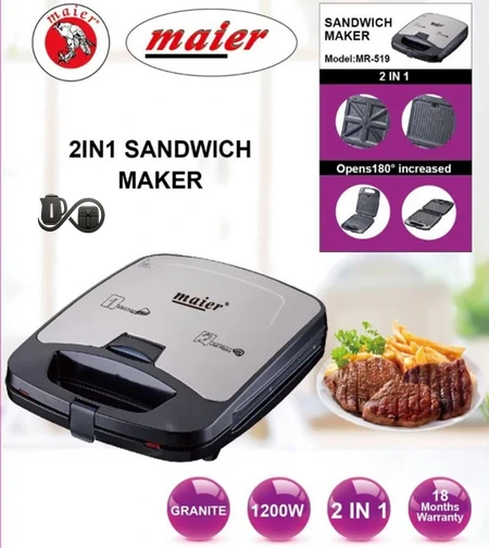 مشخصات ساندویچ‌ساز ۲ کاره مایر MR519