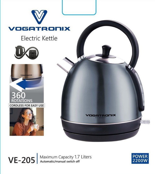 کتری برقی وگاتی VE-205 نمای کامل کرم