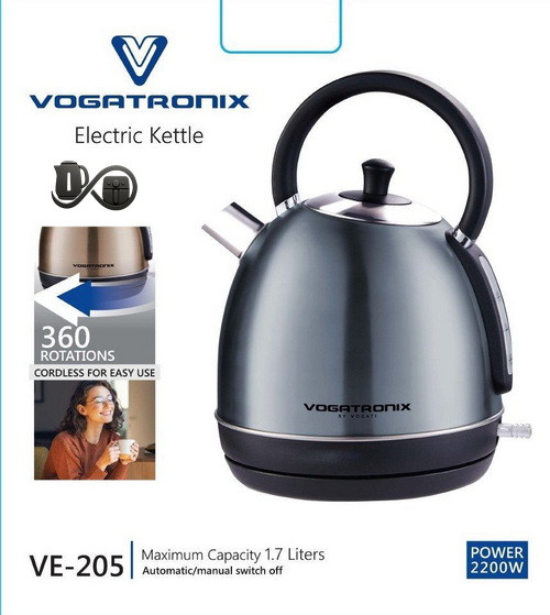 مشخصات خرید کتری برقی وگاتی VE-205 سرمه ای