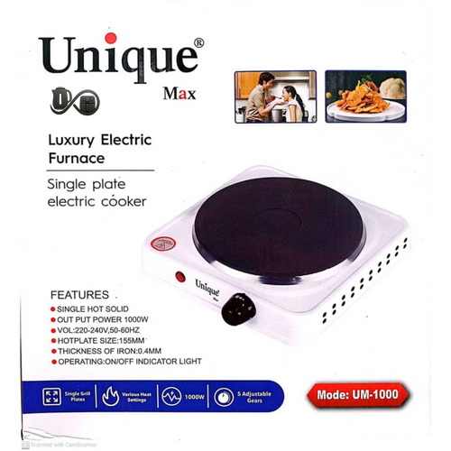 مشخصات اجاق برقی یونیک UM1000 سفید