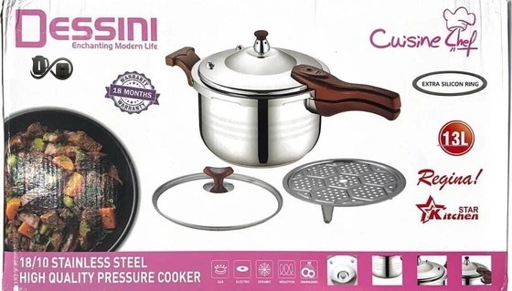 زودپز دسینی ۱۳ لیتری استیل نمای بغل