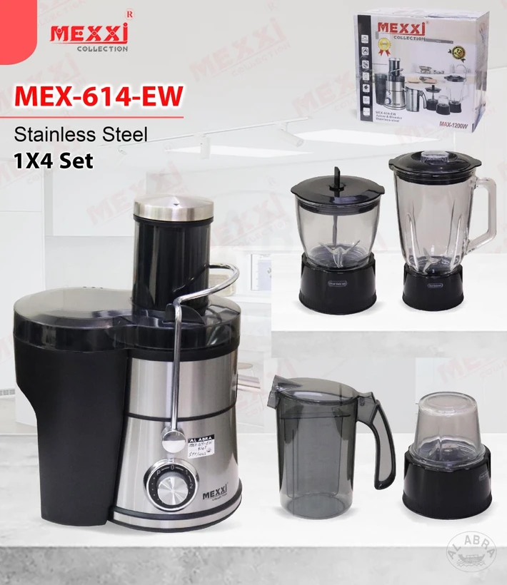مشخصات آبمیوه گیری چهارکاره مکسی مدل MEX-614-EW
