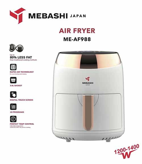 مشخصات سرخکن مباشی مدل ME-AF988 سفید