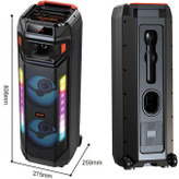 نمای بغل و پشت اسپیکر شارژی سینگ ای مدل ZQS8271